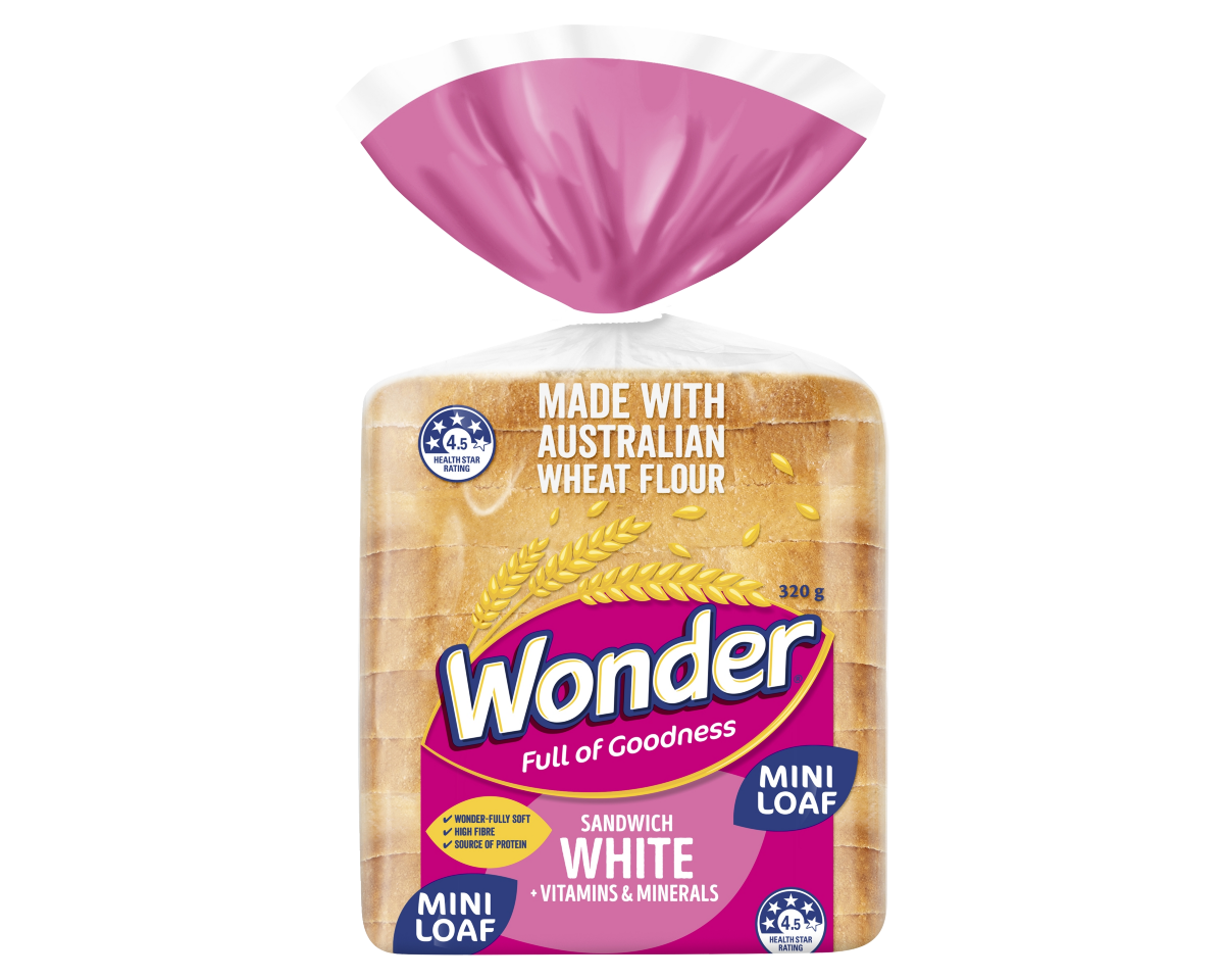 Wonder Sandwich White + Vitamins & Minerals Bread 320g Wonder