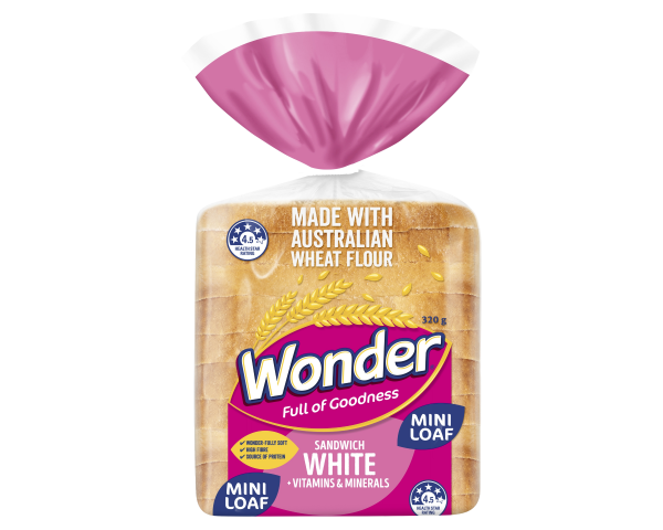 Wonder Sandwich White + Vitamins & Minerals Bread 320g