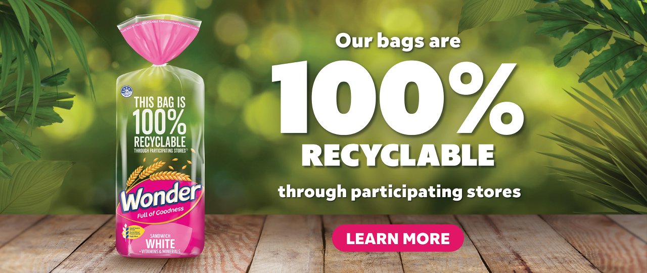 100% recyclable Wonder bread bags